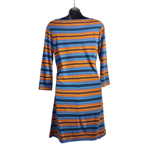 Patagonia Women's Cowl Neck 3/4 Sleeves Striped Dress Size XS - Picture 3 of 8